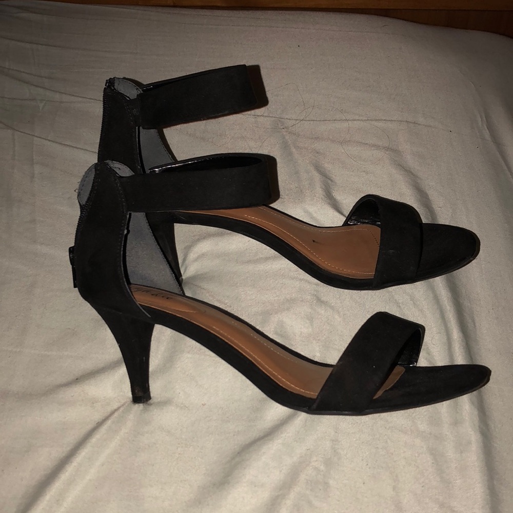 Black sexy heeled sandals